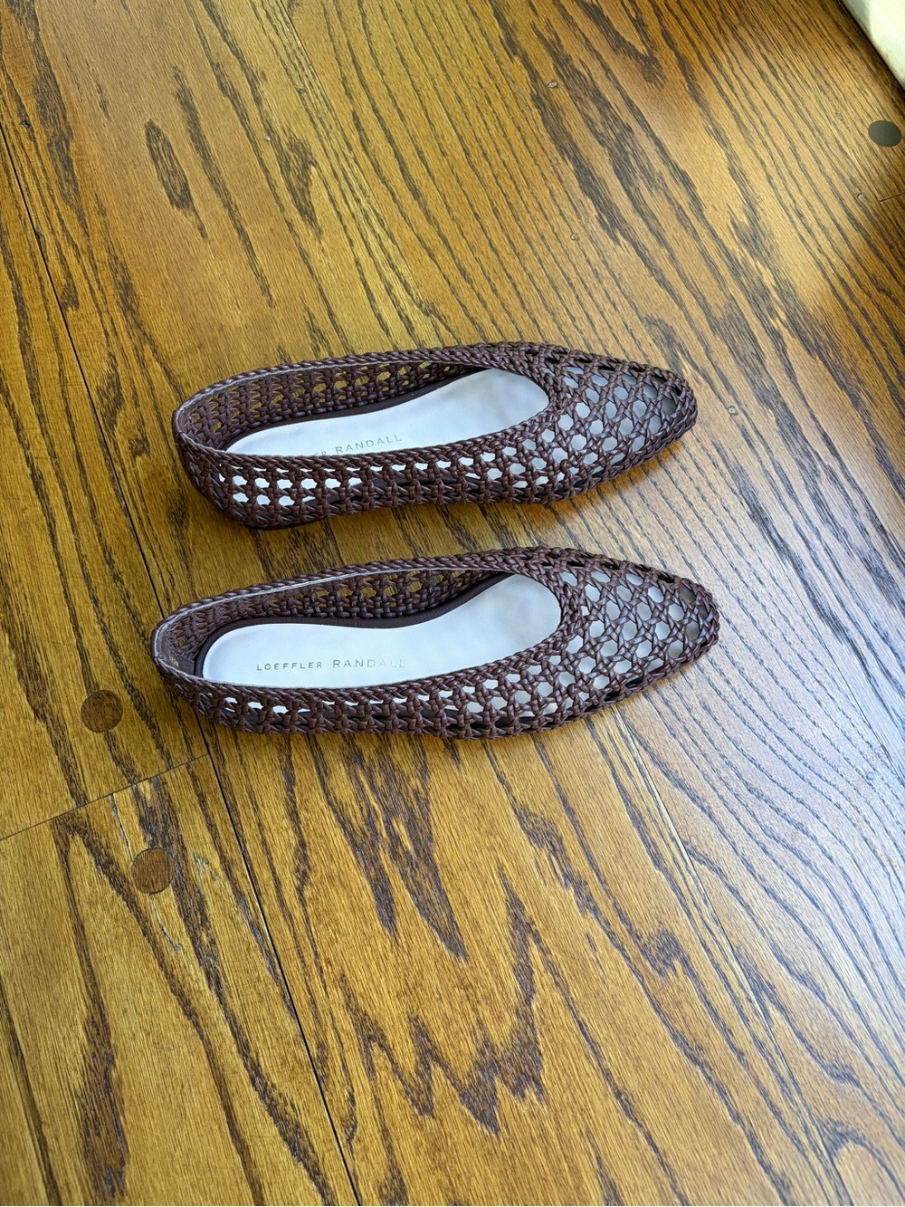 Loeffler Randall Brown Woven Pointed Flats
